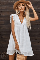 Vestito Corto Bianco Bohemien Chic | Paradiso Bohemien