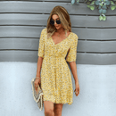 Vestito Corto Elegante Giallo Boho Chic | Paradiso Bohemien