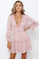 Vestito Corto Rosa Cipria Boho Chic | Paradiso Bohemien
