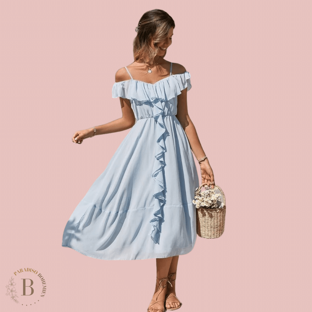 Abito celeste pastello discount