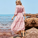 Vestito Country Rosa a Fiori | Paradiso Bohemien