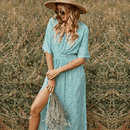 Vestito da Cerimonia Lungo stile Country Chic | Paradiso Bohemien