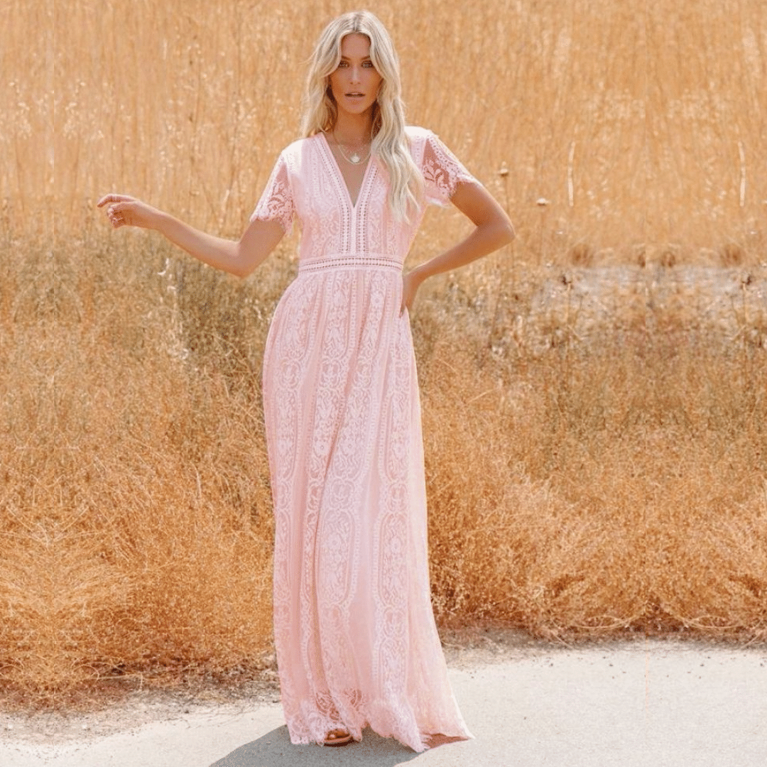 Vestito da Cerimonia Rosa Boho | Paradiso Bohemien