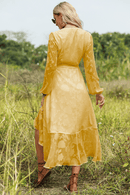 Vestito Giallo a Maniche Lunghe | Paradiso Bohemien