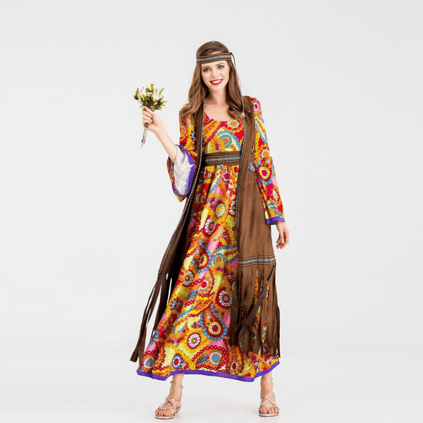 Vestito Hippie Carnevale Paradiso Bohemien