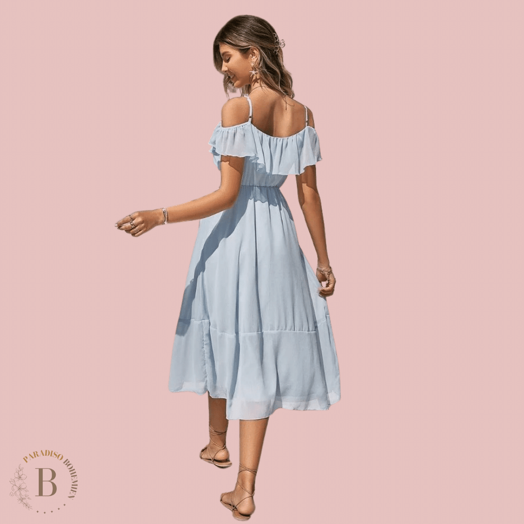 Vestito 2025 celeste pastello
