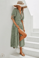 Vestito Lungo a Fiori con Spacco Estate | Paradiso Bohemien