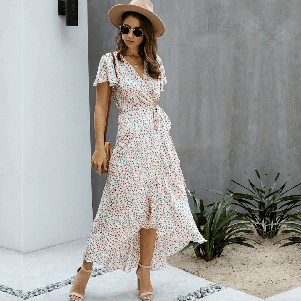 Vestito rosa 2025 a fiori