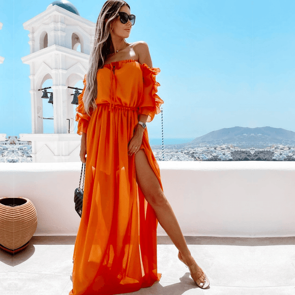 Vestito Lungo Arancione | Paradiso Bohemien