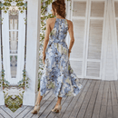 Vestito Lungo Blu a Fiori Boho | Paradiso Bohemien