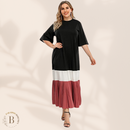 Vestito Lungo con Gonna Plissettata Taglie Forti | Paradiso Bohemien