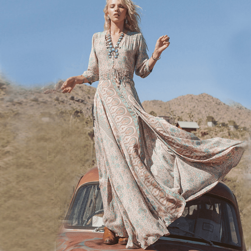 Vestito lungo hippie sales