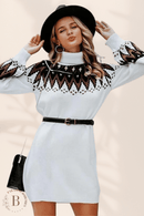 Vestito Maglione Bianco Donna Collo Alto | Paradiso Bohemien