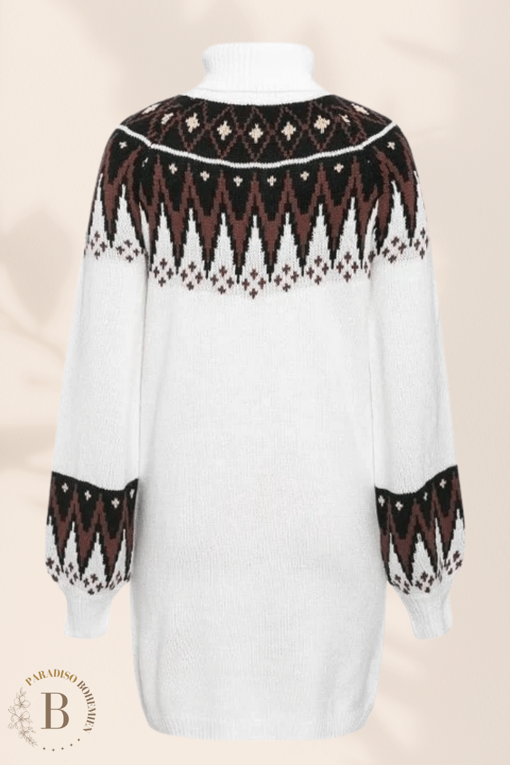 Vestito Maglione Bianco Donna Maniche Lunghe  | Paradiso Bohemien