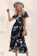Vestito Nero a Fiori | Paradiso Bohemien