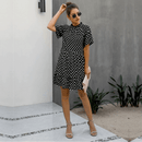 Vestito Nero a Pois Bianchi