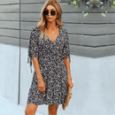 Abito fiorellini Nero Corto Boho Chic | Paradiso Bohemien