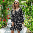 Vestito Nero Corto a Maniche Lunghe Boho | Paradiso Bohemien