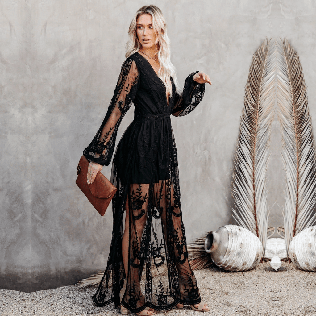 Vestito di 2025 pizzo nero