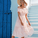 Vestito Rosa Con Balze estivo
