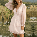 Vestito Rosa Elegante Corto Cerimonia