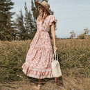 Vestito Rosa Pesca Country con Cinturone | Paradiso Bohemien