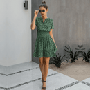 Vestito Verde a Pois Neri