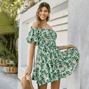 Vestito Verde con Fiori Boho Chic