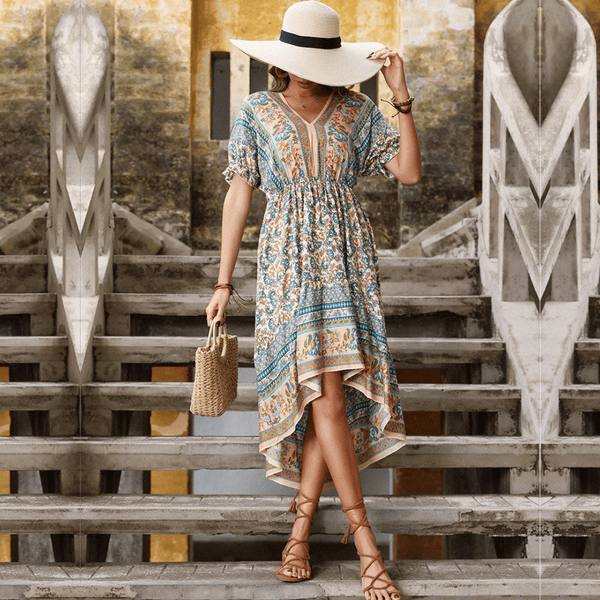 Vestito Elegante Corto Davanti e Lungo Dietro Paradiso Bohemien